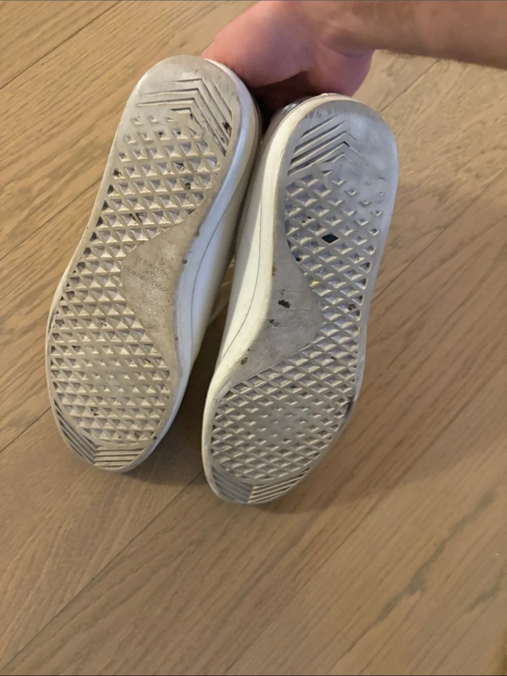 Louis Vuitton White Leather Sneakers with Blue LV Motif